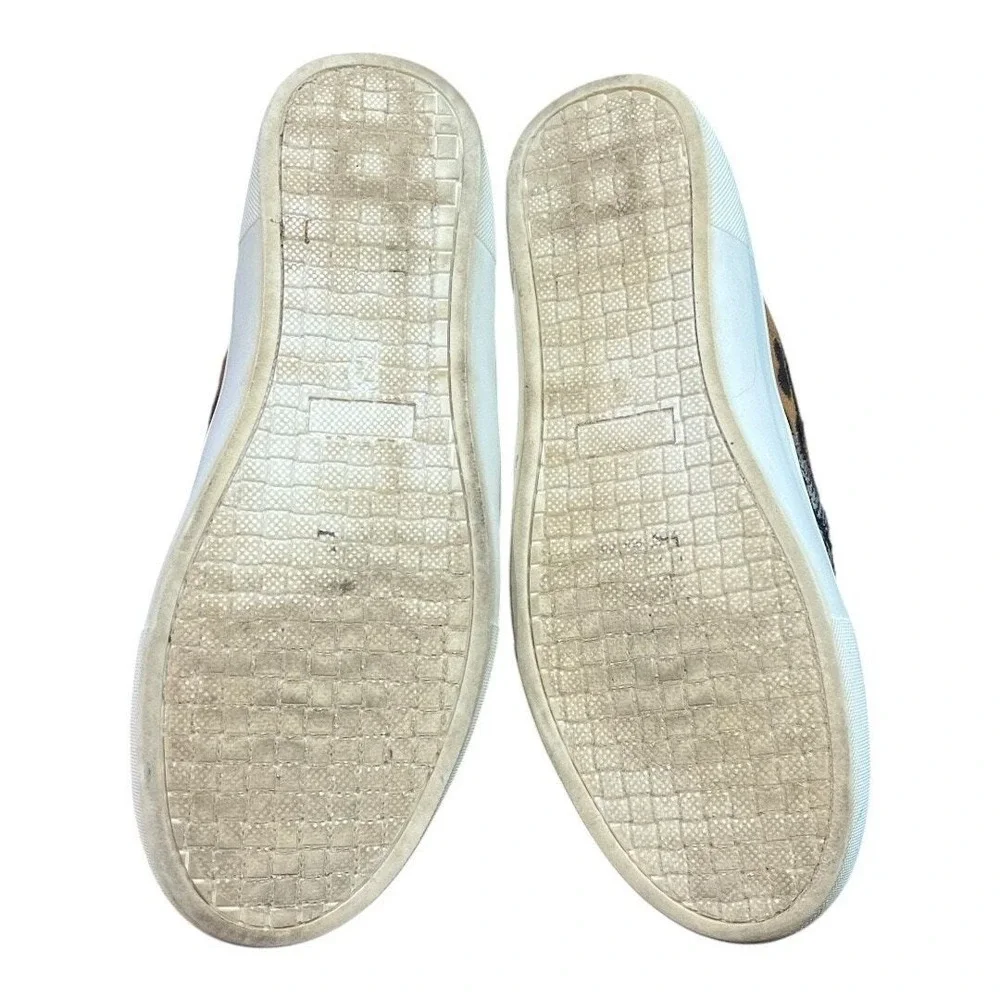 Mata Slip On Sneakers Womens 7.5 Plaid Leopard Print Mixed Media Low Top‎ Shoes